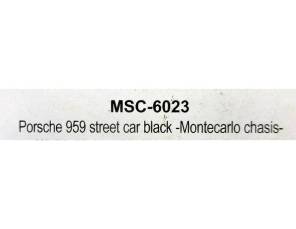 PORSCHE 959 STREET CAR BLACK REF.6023 MSC