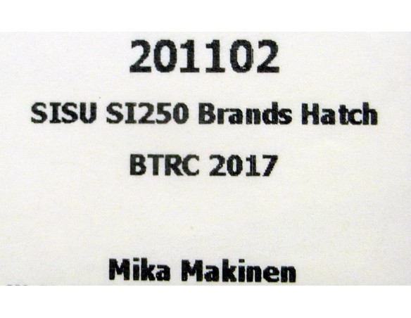 SISU SI250 BRANDS HATCH BTRC 2017 MIKA MAKINEN REF.201102 FLY