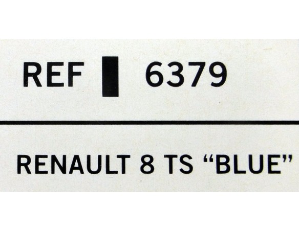 RENAULT 8 TS BLUE REF.6379 TECNITOYS