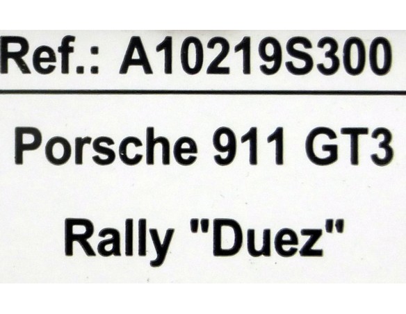 PORSCHE 911 GT3 RALLY DUEZ REF.A10219S300 EDUCA