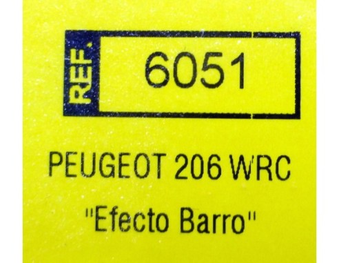 PEUGEOT 206 WRC EFECTO BARRO REF.6051 TECNITOYS