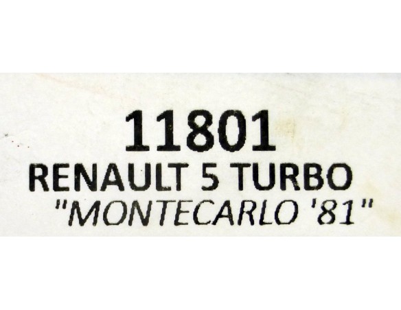 RENAULT 5 TURBO MONTECARLO 81 REF.11801 TEAM SLOT