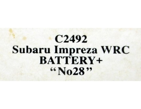 SUBARU IMPREZA WRC BATTERY+ Nº28 REF.C2492 SUPERSLOT
