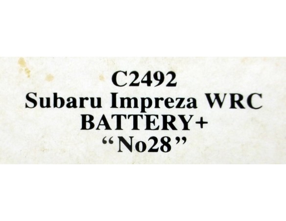 SUBARU IMPREZA WRC BATTERY+ Nº28 REF.C2492 SUPERSLOT