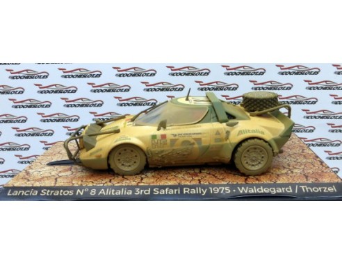 LANCIA STRATOS Nº8 ALITALIA 3rd SAFARI RALLY 1975 EFECTO BARRO COCHESLOT