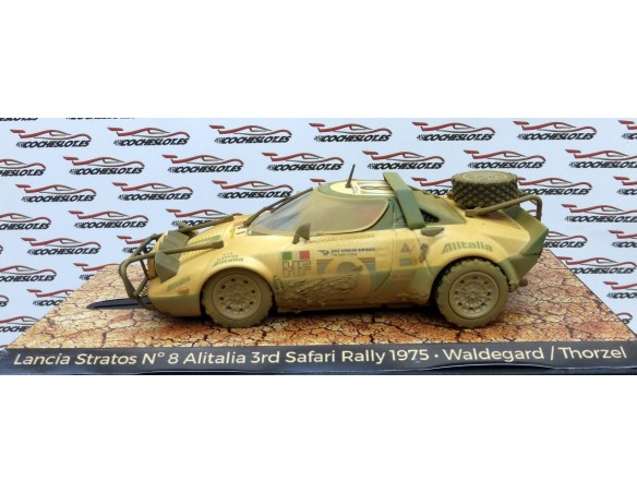 LANCIA STRATOS Nº8 ALITALIA 3rd SAFARI RALLY 1975 EFECTO BARRO COCHESLOT