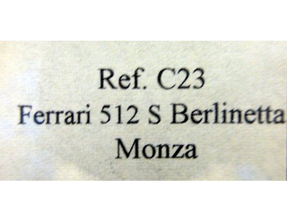 FERRARI 512 Berlinetta “Monza 70” ROJO REF. C23 FLY
