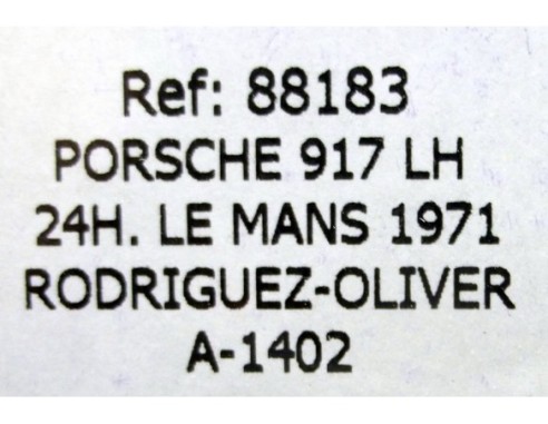 PORSCHE 917 LH 24h.LE MANS 1971 A-1402 REF.88183 FLY