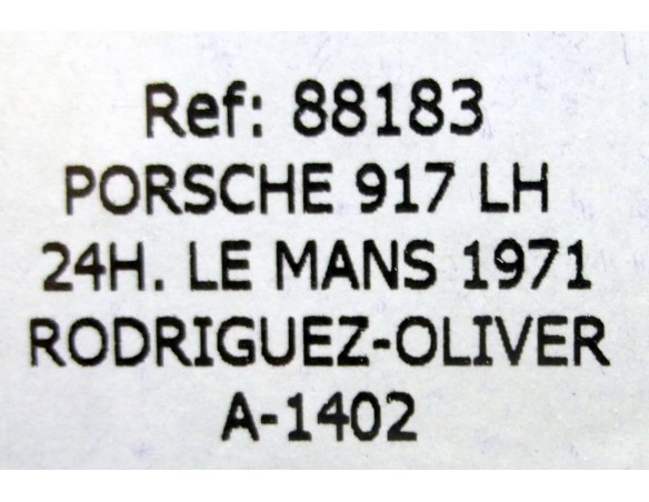 PORSCHE 917 LH 24h.LE MANS 1971 A-1402 REF.88183 FLY