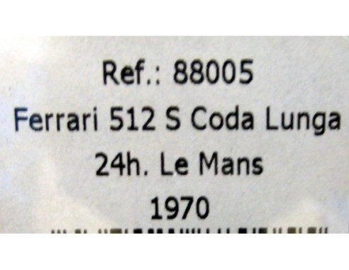 FERRARI 512 S CODA LUNGA LE MANS 70 AMARILLO REF.88005 FLY