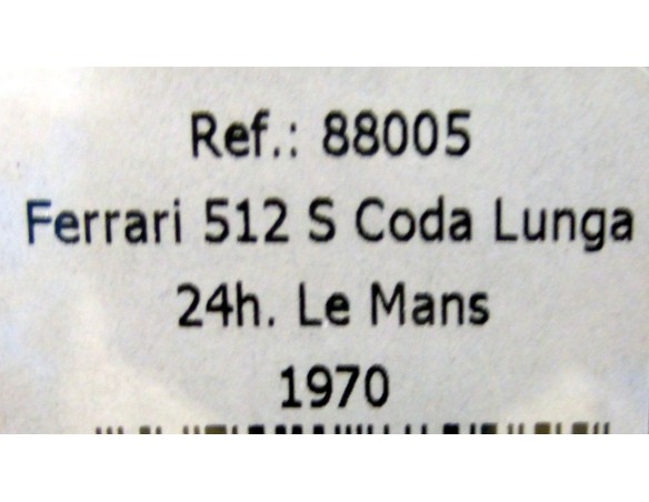 FERRARI 512 S CODA LUNGA LE MANS 70 AMARILLO REF.88005 FLY
