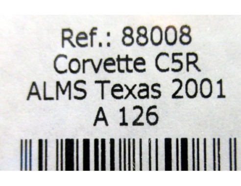 CORVETTE CR5 TEXAS 2001   88008 ROJO Y BLANCO REF.A126 FLY