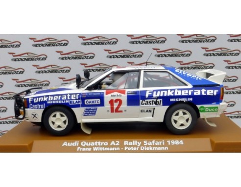 AUDI QUATTRO A2 FUNKBERATER RALLY SAFARI 1984 REF. E1901 FLY