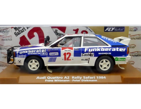 AUDI QUATTRO A2 FUNKBERATER RALLY SAFARI 1984 REF. E1901 FLY