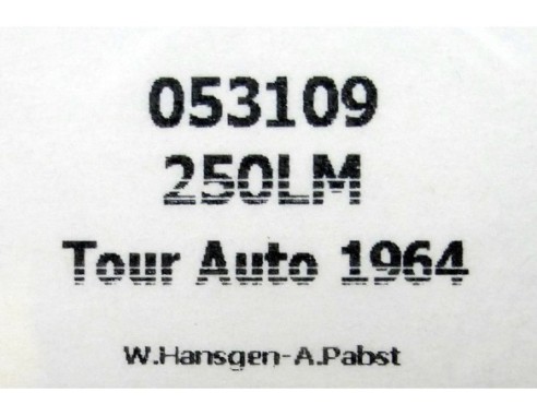 FERRARI 250LM TOUR AUTO 1964 REF.053109 FLYSLOT