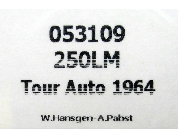 FERRARI 250LM TOUR AUTO 1964 REF.053109 FLYSLOT