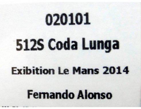 5125 CODA LUNGA EXIBITION LE MANS 2014 FERNANDO ALONSO REF.020101 FLYSLOT