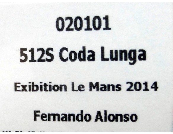 5125 CODA LUNGA EXIBITION LE MANS 2014 FERNANDO ALONSO REF.020101 FLYSLOT