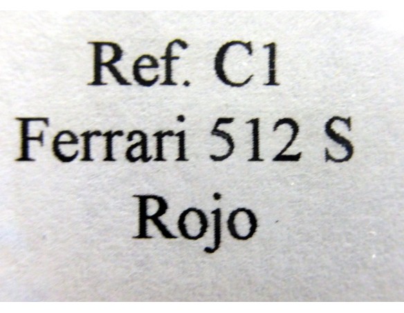 FERRARI 512 S    “2º Monza 70” ROJO REF.C1 FLY