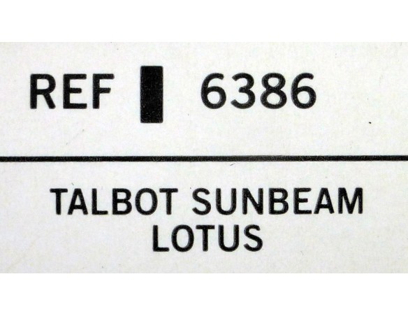 TALBOT SUNBEAM LOTUS REF.6386 TECNITOYS