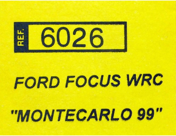 FORD FOCUS WRC MONTECARLO 99 REF.6026 TECNITOYS