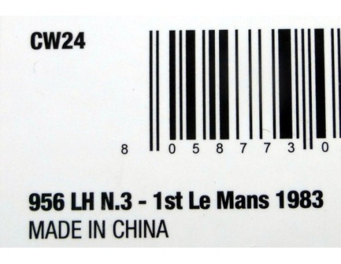 PORSCHE 956 LH Nº3 1st LE MANS 1983 REF.CW24 SLOT.IT