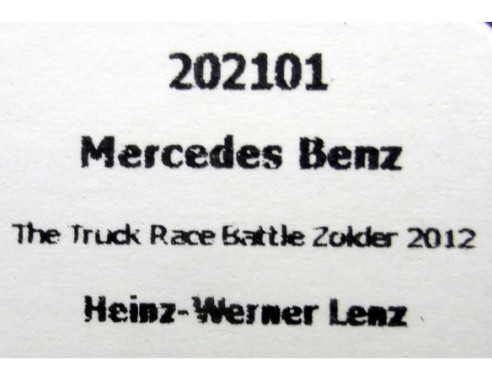 MERCEDES BENZ THE TRUCK RACE BATTLE ZOLDER 2012 REF.202101 FLYSLOT