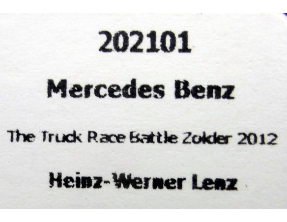 MERCEDES BENZ THE TRUCK RACE BATTLE ZOLDER 2012 REF.202101 FLYSLOT
