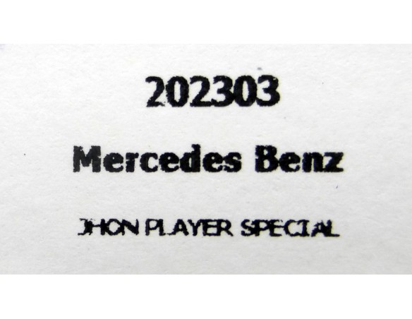 CAMION MERCEDES BENZ JHON PLAYER SPECIAL REF.202303 FLYSLOT