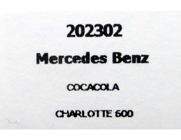 CAMION MERCEDES BENZ COCACOLA CHARLOTTE 600 REF.202302 FLYSLOT
