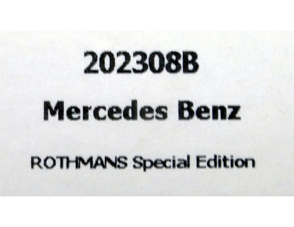 CAMION MERCEDES BENZ ROTHMANS SPECIAL EDITION 90 UNIDADES REF.202308B FLYSLOT