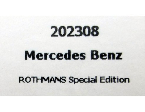 CAMION MERCEDES BENZ ROTHMANS SPECIAL EDITION REF.202308 FLYSLOT