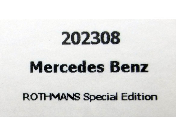 CAMION MERCEDES BENZ ROTHMANS SPECIAL EDITION REF.202308 FLYSLOT