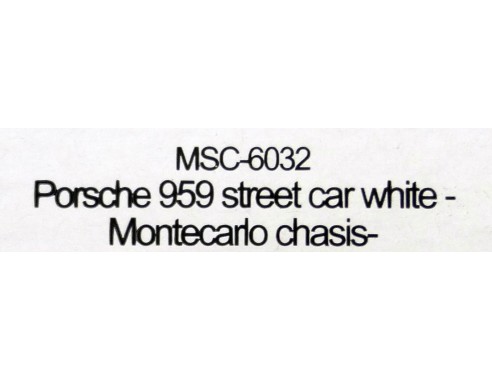 PORSCHE 959 STREET CAR WHITE REF.6032 MSC