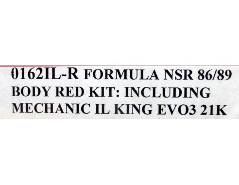 FORMULA 1 86/89 KIT ROJO PARA MONTAR REF.0162IL-R NSR