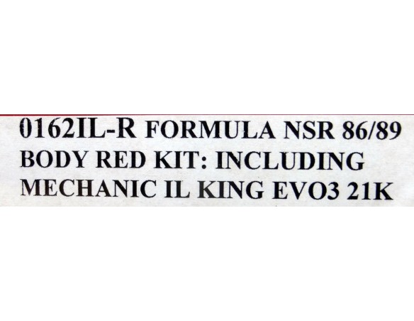 FORMULA 1 86/89 KIT ROJO PARA MONTAR REF.0162IL-R NSR