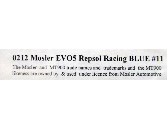 MOSLER EVO 5 REPSOL RACING BLUE Nº11 REF.0212 NSR