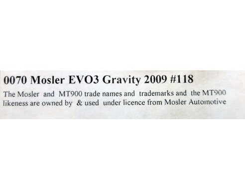 MOSLER EVO 3 GRAVITY 2009 Nº118 REF.0070 NSR