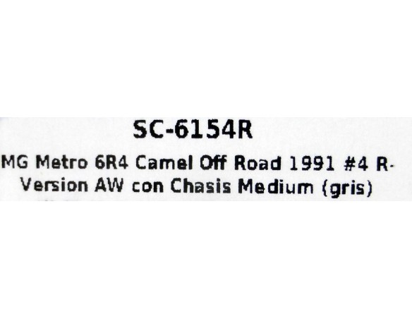 MG METRO 6R4 CAMEL OFF ROAD 1991 VERSION AW CHASIS GRIS REF.SC6154R SCALEAUTO