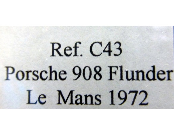PORSCHE 908 FLUN. “Le Mans 72” BLANCO RAYAS AZULES REF.C43 FLY
