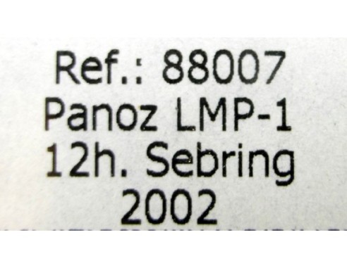 PANOZ LMP-1 12h SEBRING 2002 REF.88007 FLY