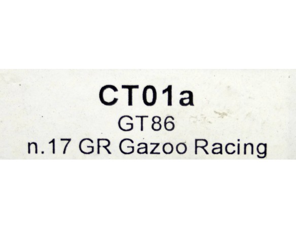 TOYOTA GT86 Nº17 GR GAZOO RACING REF.CT01a  POLICAR