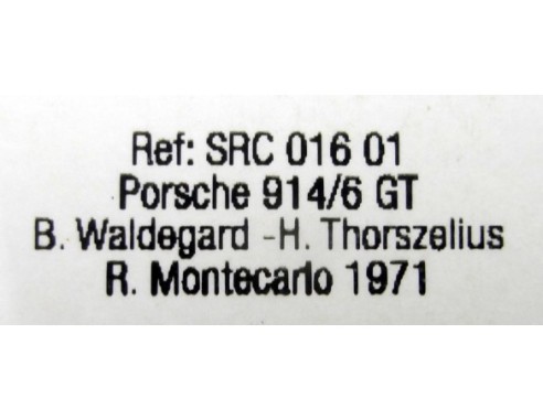 PORSCHE 914/6 GT R.MONTECARLO 1971 REF.01601 SRC