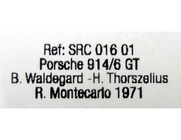 PORSCHE 914/6 GT R.MONTECARLO 1971 REF.01601 SRC