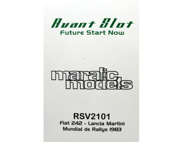 FIAT 242 LANCIA MARTINI MUNDIAL DE RALLYS 1983 REF.RSV2101 AVANT SLOT/MARALIC MODELS