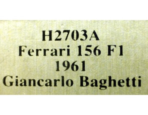 FERRARI 156 F1 1961 REF.H2703A MINIAUTO 2006 SUPERSLOT