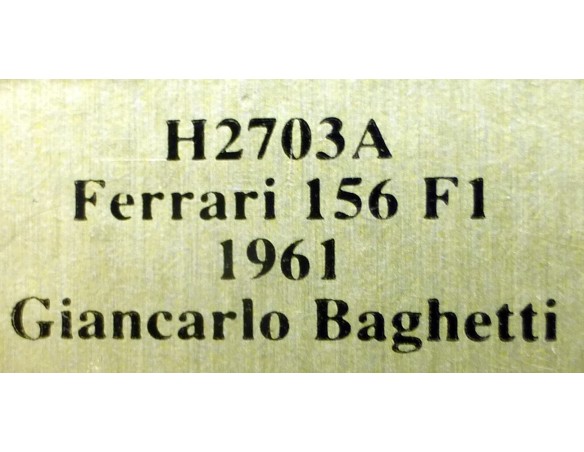 FERRARI 156 F1 1961 REF.H2703A MINIAUTO 2006 SUPERSLOT