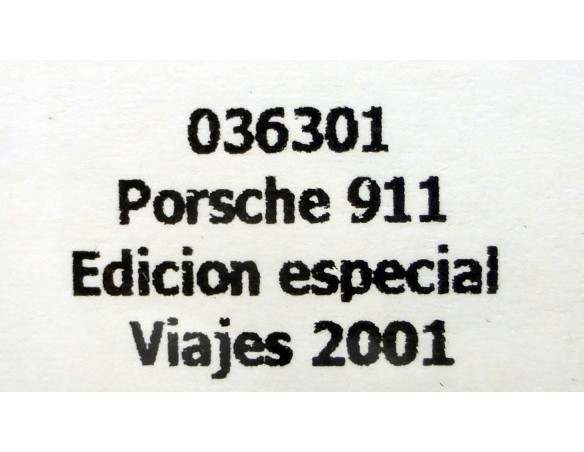PORSCHE 911 ED.ESPECIAL VIAJES 2001 REF.036301 FLY
