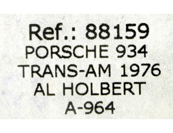 PORSCHE 934 TRANS-AM 1976 AL HOLBERT A964 REF.88159 FLY