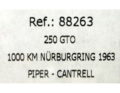 FERRARI 250 GTO 1000 km NURBURGRING 1963 REF.88263 FLY